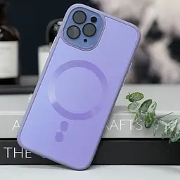 Чохол TPU+Glass Sapphire Midnight with MagSafe для Apple iPhone 15 Pro (6.1) Бузковий / Dasheen - мініатюра 2