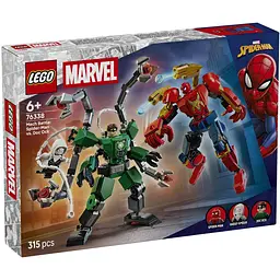 Конструктор LEGO Super Heroes Marvel Битва роботів: Людина-павук vs. Доктор Восьминог 315 деталей (76338)