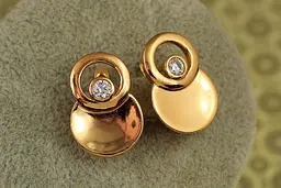 Сережки Xuping Jewelry формат 2 см золотисті - мініатюра 2