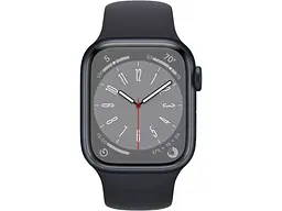 Смарт-годинник Apple Watch Series 8 GPS 41mm Midnight Aluminum Case w. Midnight Sport Band - Size S/M (MNU73/MNPC3) - мініатюра 2
