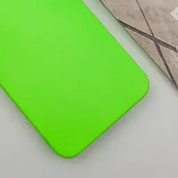 Чохол TPU GETMAN Liquid Silk Full Camera для Samsung Galaxy S21 FE Салатовий / Neon Green - мініатюра 2