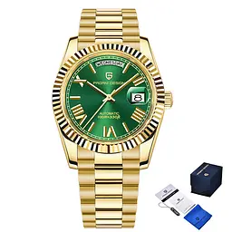 Чоловічий наручний годинник PD-1783 Gold-Green Pagani Design acs0031214