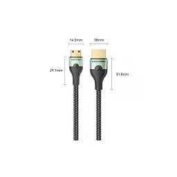 Кабель мультимедійний HDMI M to HDMI mini M 1.0m V2.1 8K 60Hz green Vention (AGJGF) - мініатюра 2