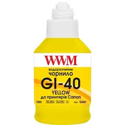 Чорнило WWM Canon GI-40 для G5040/G6040 190г Yellow (KeyLock) (G40Y) - мініатюра 2