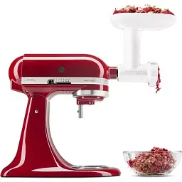 Насадка-м'ясорубка KitchenAid 5KSMFGA пластикова біла - мініатюра 3