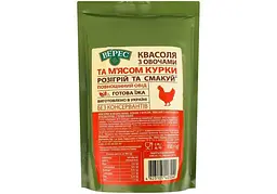 Квасоля Верес з овочами та м'ясом курки 350 г