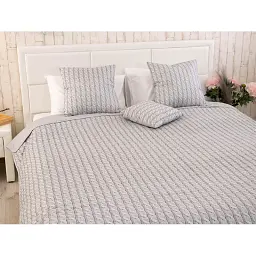 Покривало Руно двостороннє декоративне Grey Braid 212х240 см сіре - мініатюра 6