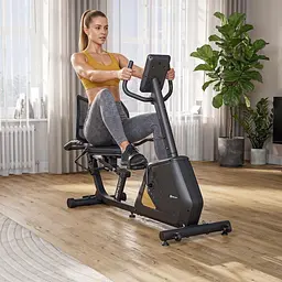 Горизонтальний велотренажер Hop-Sport HS-4500L Arkil чорно-золотистий - мініатюра 7