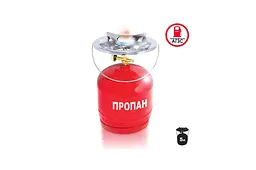Комплект туристичний газовий примус балон та пальник Intertool 5 л пропан GS-0005 - мініатюра 2