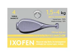 Краплі проти іксодових кліщів, бліх та комарів Unicum Ixofen для собак 1.5-4 кг 3 піп. х 0.4 мл - мініатюра 4
