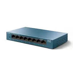 Комутатор TP-LINK LS108G, 8x100/1000 Mb/s, металевий корпус, некерований - мініатюра 2