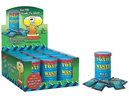 Кислі льодяники Toxic Waste Blue Sour Candy Drum 42г - мініатюра 5