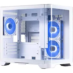 Корпус 1stPlayer UV5, білий, без БЖ, Mini Tower, Micro ATX / Mini ITX, 2xUSB 3.0, макс. CPU - 157 мм / VGA - 330 мм, 3x120 мм