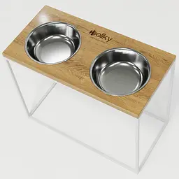 Hollky Base XL40 — миски на підставці для великих собак (2 × 1,8 л, висота 40 см) - мініатюра 4