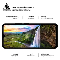Захисне скло на Xiaomi Redmi A4 5G з олеофобним покриттям, Pro, повне проклеювання, антистатичний і пиловідштовхуючий шар, 9H, самоклеючеся, 2.5D, на весь екран, антистатичний клей, ArmorStandart (ARM82037) - мініатюра 4