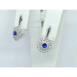 Срібні сережки Qvaliz з фіанітами. 902-00646 - мініатюра 2