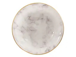 Тарілка супова Alba ceramics Marble, 14 см, сіра (769-031) - мініатюра 2