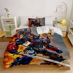 комплект постільної білизни 3D Transformers №2 мікросатин полуторний 150×215 см 70×70 см
