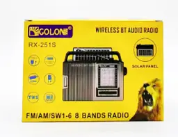Радіоприймач Golon RX-251S Solar Bluetooth радіо з сонячною панеллю MP3 USB TF Сірий - мініатюра 3