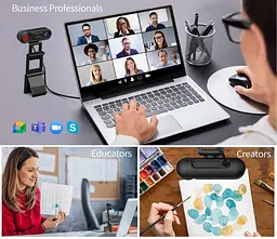 Веб-камера j5create Bеб-камера JVU250-N USB-A/C (JVU250-N) - мініатюра 9