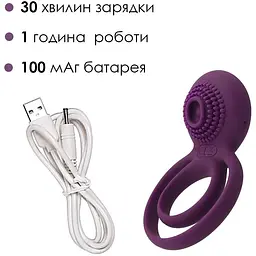 Подвійне ерекційне кільце Svakom Tammy Violet - мініатюра 4