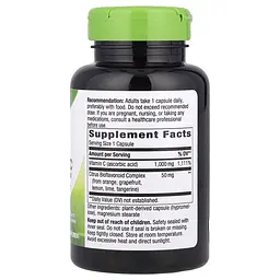 Вітамін С з цитрусовими біофлавоноїдами Nature's Way Vitamin C with Bioflavonoids Extra Strength, 100 капсул - мініатюра 2