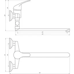 Змішувач для ванни Globus Lux Solly GLSO-0108 - мініатюра 4
