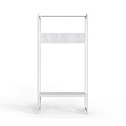 Вішалка модульна підлогова Ferrum-decor Треліс 12 180x90x38 білий ДСП Білий 16мм (FRD-104313)