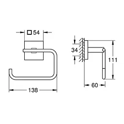 Тримач туалетного паперу Grohe QuickFix Start Cube 40978000 Хром - мініатюра 2