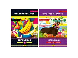 Картон кольоровий Апельсин 9 аркушів двосторонього А4 300 г/м2