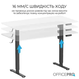 Комп'ютерний стіл OfficePro ODE1470WB White/Black (ODE1470WB) - мініатюра 2
