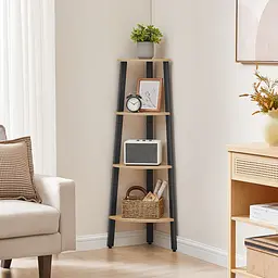 Стелаж кутовий Leobert Timber на 4 полиці у стилі Loft - мініатюра 2