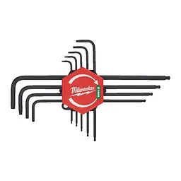 Набір ключів Г-образних TORX MILWAUKEE, (T8/T9/ T10/T15/ T20/T25/T27/ T30/T40) (9шт) пластиковий холдер - мініатюра 2