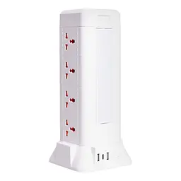 Мережевий фільтр-подовжувач TOWER 12 розеток LED-лампа 3USB + 1PD 4,8 метри Yiwu HP-5-11MF - мініатюра 5