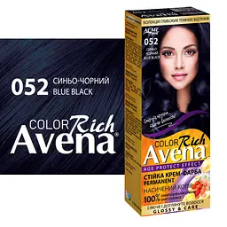Cтійка крем-фарба для волосся Avena Rich Color синьо-чорний 52 133 мл - мініатюра 2
