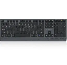 Клавіатура бездротова Real-El RK-715W, чорний/Grey, EN/UA, bloetooth/2.4GHz/USB, мембранні клавіші (109 шт), радіус дії до 10 м