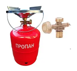 Кемпінговий комплект (газовий балон та пальник) A003 (5кг 12л)