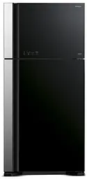 Холодильник Hitachi двокамерний 184x86х74, чорний скло (R-VG660PUC7-1GBK)