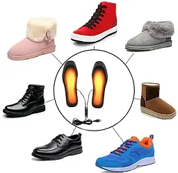 Термоустілки для взуття USB, універсальні, чорні, з підігрівом, EVA матеріал, розмір 35–44 - мініатюра 9