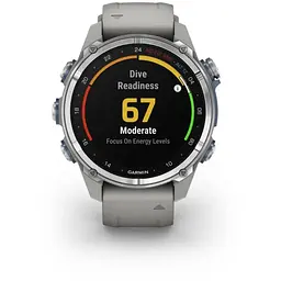 Смарт-годинник Garmin Descent Mk3 43 mm Stainless Steel with Fog Gray Silicone Band (010-02753-04/03 - мініатюра 7