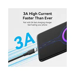 Дата кабель USB 2.0 AM to USB-C 1.0m 3A black Vention (CTHBF) - мініатюра 3