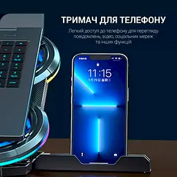 Охолоджувальна підставка для ноутбука GamePro Black (CP770) - мініатюра 3