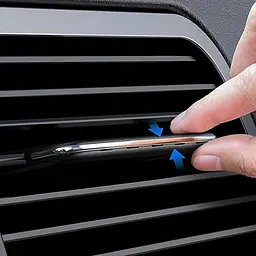 Ароматизатор-освіжувач автомобільний у решітку машини Baseus Чорний/Сріблястий (SUXUN-BP0S) - мініатюра 7