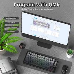 Ігрова механічна бездротова клавіатура Attack Shark X85 Pro / Три режими підключення / Blueberry Switch / Black - мініатюра 6