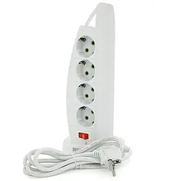 Мережевий фільтр-подовжувач Voltronic F-14, 8 розеток EU + 3xUSB + Type-C, 2 м, 3×0,75 мм, 2500 Вт, білий - мініатюра 1