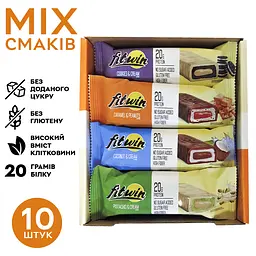 Батончик Protein Bar 20%, 10x60 грам MIX FitWin fit0018296