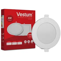 Світильник Vestum LED круглый 6W 4000K 220V (1-VS-5102)