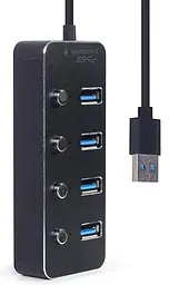 USB-Хаб Gembird UHB-U3P4P-01 на 4 порти USB 3.0 (UHB-U3P4P-01) - мініатюра 3