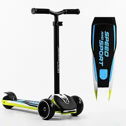 Самокат Maxi Best Scooter 64х18х36 см Чорно-зелений 000231632 - мініатюра 2