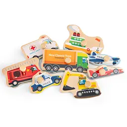 Пазл дерев’яний New Classic Toys Транспорт, 8 частин (10432) - мініатюра 2